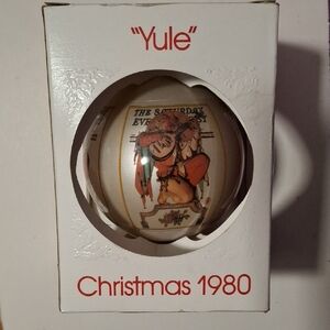 Yule Christmas 1980 Holiday Ornament - Saturday Evening Post